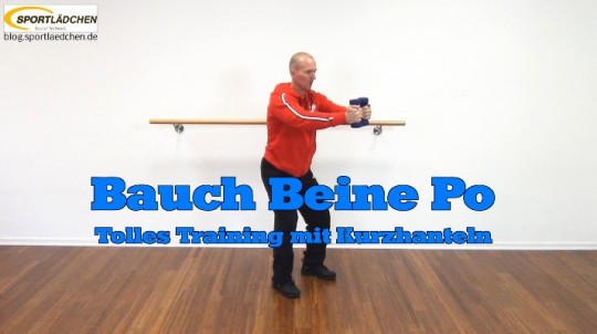 Bauch Beine Po mit Kurzhanteln