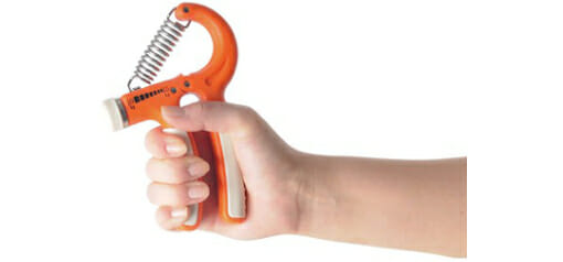 OLIVER Federgriff Handtrainer Handgrip Unterarmtrainer orange/weiß leicht 