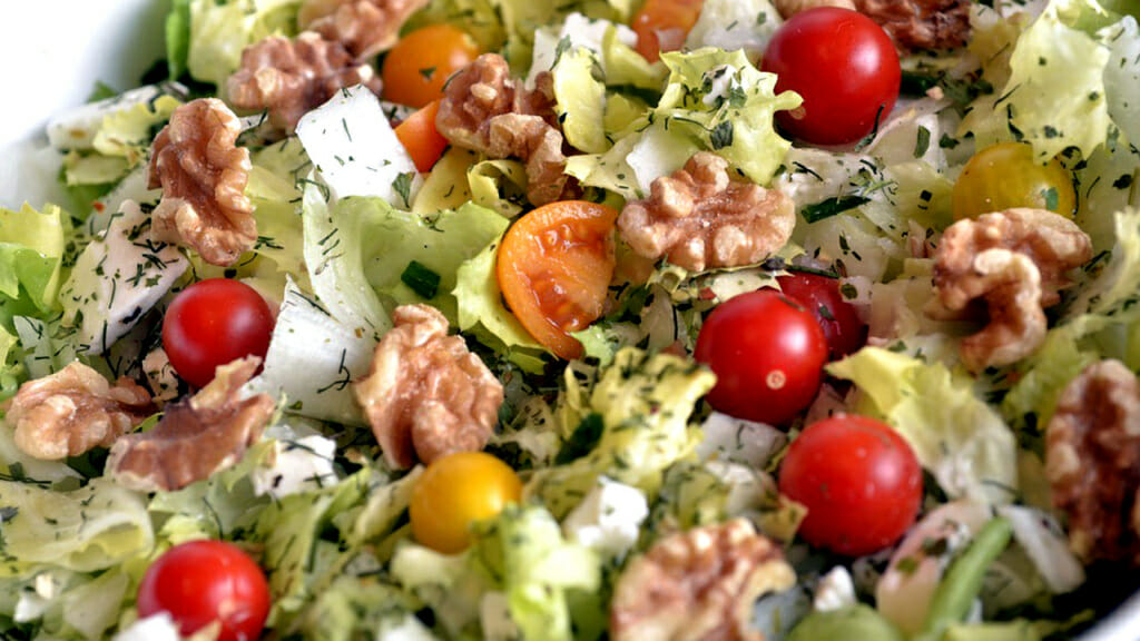 Bunter gemischter Salat ein ideales Lebensmittel für die basische Ernähruing