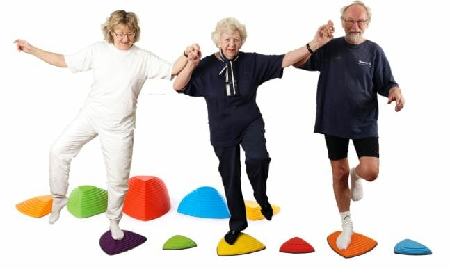 Senioren Alltag - Aktive ältere Menschen beim Sport