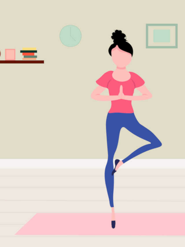 Illustration einer Frau in Yoga Pose